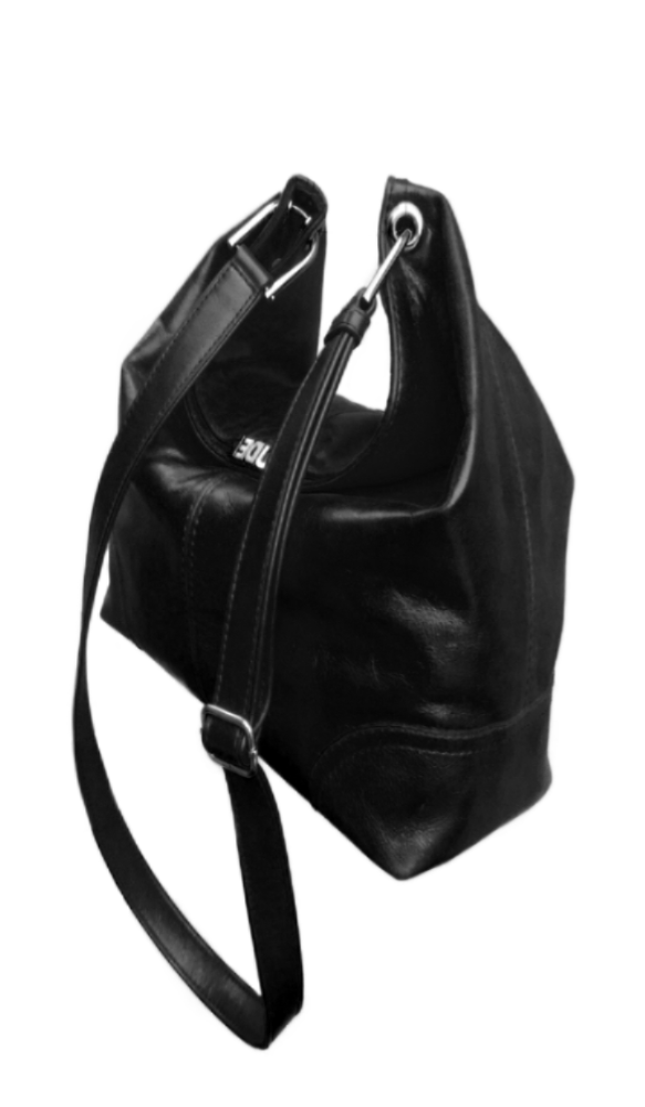 Kožená kabelka čierna