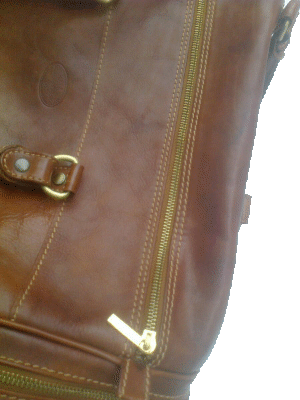 Kožená taška-oprava zipsu